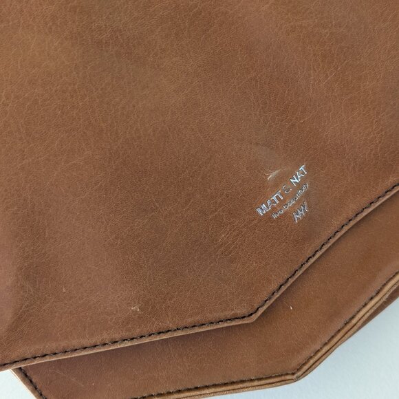Matt & Nat Marlon Crossbody Bag – Tan Vegan Leather, Well-Loved - Picture 3 of 12